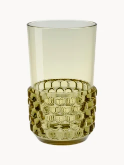 Vasos|Vajillas Completas></noscript>Kartell Vasos con relieves Jellies, 4 uds. Verde oliva