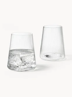 Vasos|Vajillas Completas></noscript>Westwing Collection Vasos de agua artesanales con relieves Cami, 4 uds.
