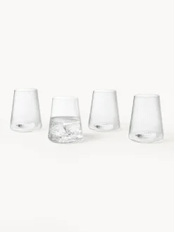 Vasos|Vajillas Completas></noscript>Westwing Collection Vasos de agua artesanales con relieves Cami, 4 uds.