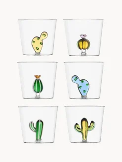 Best Vasos de agua artesanales Desert Plants, 6 uds. Vasos|Vajillas Completas
