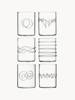 Vasos|Vajillas Completas>ICHENDORF Vasos de agua artesanales Deco' Clear, 6 uds.