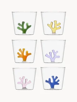 Vasos|Vajillas Completas>ICHENDORF Vasos de agua artesanales Coral Reef, 6 uds.
