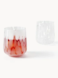 Discount Vasos de agua artesanales con estampado de lunares Oakley, 4 uds. Vasos|Vajillas Completas