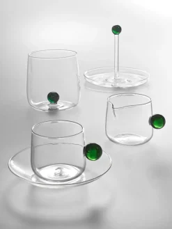 Vasos|Vajillas Completas></noscript>Zafferano Vasos de agua artesanales soplados de vidrio borosilicato Bilia, 6 uds. Transparente, verde oscuro