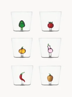 Discount Vasos de agua artesanales Vegetables, 6 uds. Vasos|Vajillas Completas