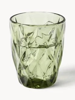 Vasos|Vajillas Completas></noscript>Westwing Collection Vasos de agua con patrón texturizado Colorado, 4 uds. Azul, malva, gris, verde