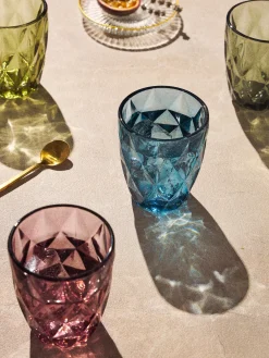 Discount Vasos de agua con patrón texturizado Colorado, 4 uds. Vasos|Vajillas Completas