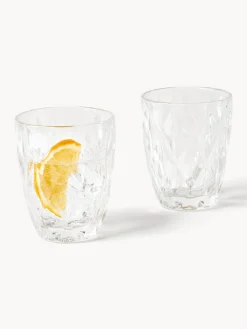Vasos|Vajillas Completas></noscript>Westwing Collection Vasos de agua con relieve Colorado, 4 uds. Transparente