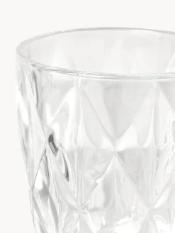 Vasos|Vajillas Completas></noscript>Westwing Collection Vasos de agua con relieve Colorado, 4 uds. Transparente