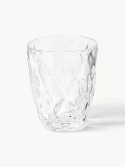 Vasos|Vajillas Completas></noscript>Westwing Collection Vasos de agua con relieve Colorado, 4 uds. Transparente
