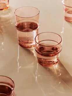 Vasos|Vajillas Completas>Ferm Living Vasos de agua soplados Boya, 2 uds. Rosa claro transparente