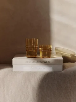 Vasos|Vajillas Completas>Ferm Living Vasos de agua soplados Boya, 2 uds. Amarillo claro transparente