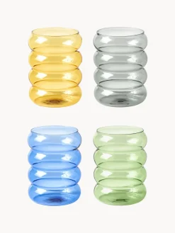 Online Vasos de agua soplados Bubbly, 4 uds. Vasos|Vajillas Completas