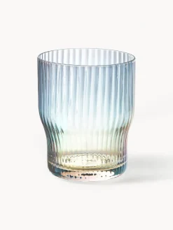 Vasos|Vajillas Completas>Westwing Collection Vasos de agua soplados con relieve y brillo nacarino Juno, 4 uds.
