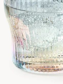 Vasos|Vajillas Completas></noscript>Westwing Collection Vasos de agua soplados con relieve y brillo nacarino Juno, 4 uds.