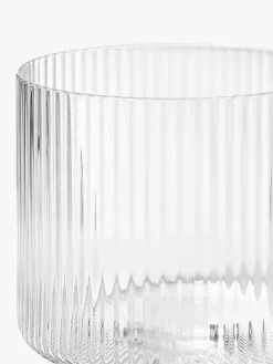 Vasos|Vajillas Completas></noscript>Ferm Living Vasos de agua soplados con relieves Ripple, 4 uds. Transparente brillante