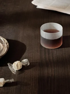 Vasos|Vajillas Completas>Ferm Living Vasos de agua soplados con relieves Ripple, 4 uds. Semitransparente mate