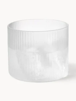 Vasos|Vajillas Completas></noscript>Ferm Living Vasos de agua soplados con relieves Ripple, 4 uds. Semitransparente mate