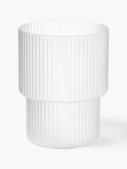 Vasos|Vajillas Completas></noscript>Ferm Living Vasos de agua soplados con relieves Ripple, 4 uds. Semitransparente mate