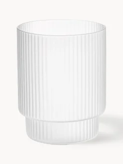 Vasos|Vajillas Completas></noscript>Ferm Living Vasos de agua soplados con relieves Ripple, 4 uds. Semitransparente mate