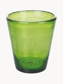 Vasos|Vajillas Completas></noscript>Villa D'Este Home Tivoli Vasos de agua soplados con burbujas Cancun, 6 uds. Tonos turquesa y verdes, transparente