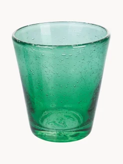 Vasos|Vajillas Completas></noscript>Villa D'Este Home Tivoli Vasos de agua soplados con burbujas Cancun, 6 uds. Tonos turquesa y verdes, transparente