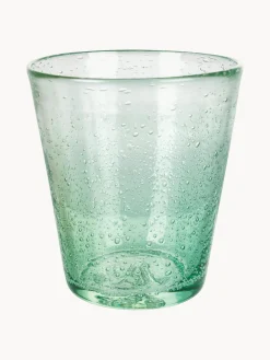 Vasos|Vajillas Completas></noscript>Villa D'Este Home Tivoli Vasos de agua soplados con burbujas Cancun, 6 uds. Tonos turquesa y verdes, transparente