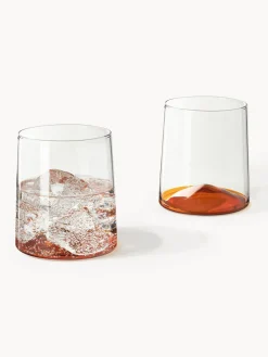 Vasos|Vajillas Completas></noscript>Westwing Collection Vasos de agua soplados Hadley, 4 uds. Transparente, naranja