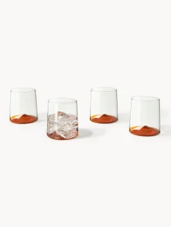 Vasos|Vajillas Completas></noscript>Westwing Collection Vasos de agua soplados Hadley, 4 uds. Transparente, naranja