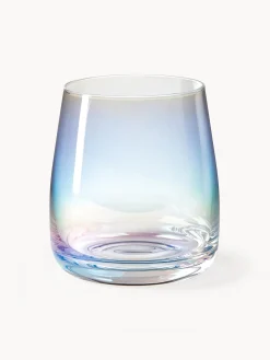 Clearance Vasos de agua soplados iridiscentes Ellery, 4 uds. Vasos|Vajillas Completas