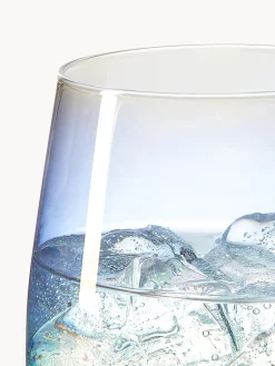 Clearance Vasos de agua soplados iridiscentes Ellery, 4 uds. Vasos|Vajillas Completas