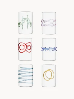 Copas De Cóctel|Vajillas Completas>ICHENDORF Vasos de chupito artesanales Deco' Arlecchino, 6 uds.