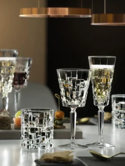 New Vasos de cristal con relieve Etna, 6 uds. Copas De Cóctel|Vajillas Completas