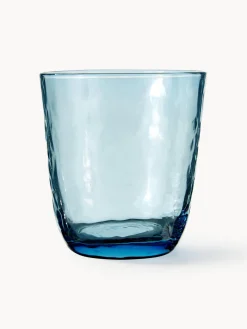 Clearance Vasos de vidrio soplado artesanalmente Hammered, 4 uds. Vasos|Vajillas Completas