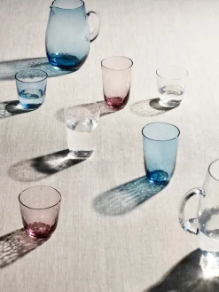 Clearance Vasos de vidrio soplado artesanalmente Hammered, 4 uds. Vasos|Vajillas Completas