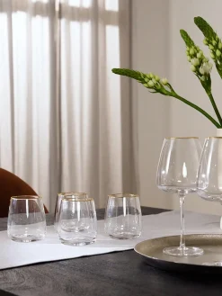 New Vasos de vidrio soplados Ellery, 4 uds. Vasos|Vajillas Completas