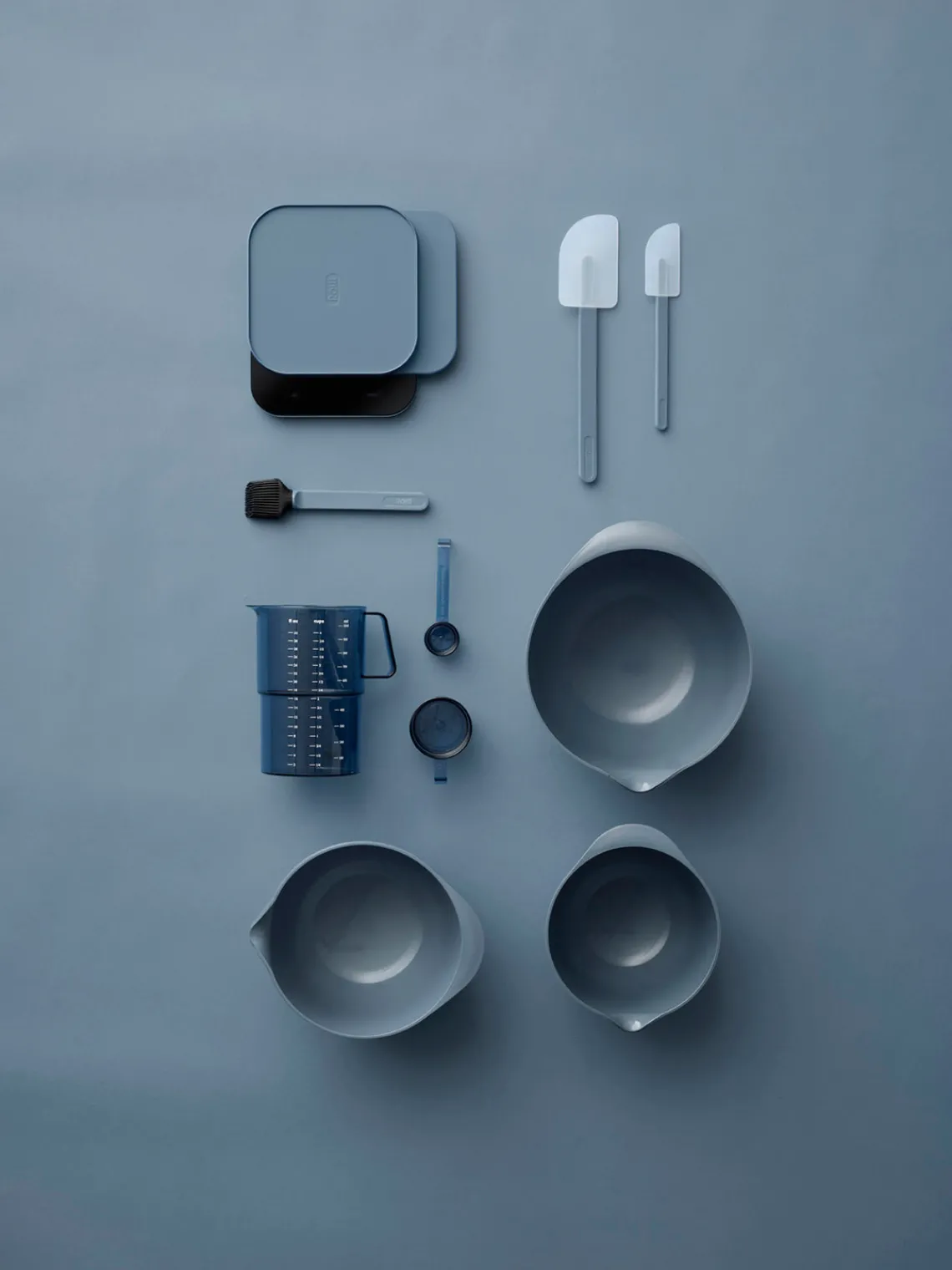 Utensilios De Cocina>Rosti Vasos medidores con cuchara Mensura, 3 pzas. Azul transparente