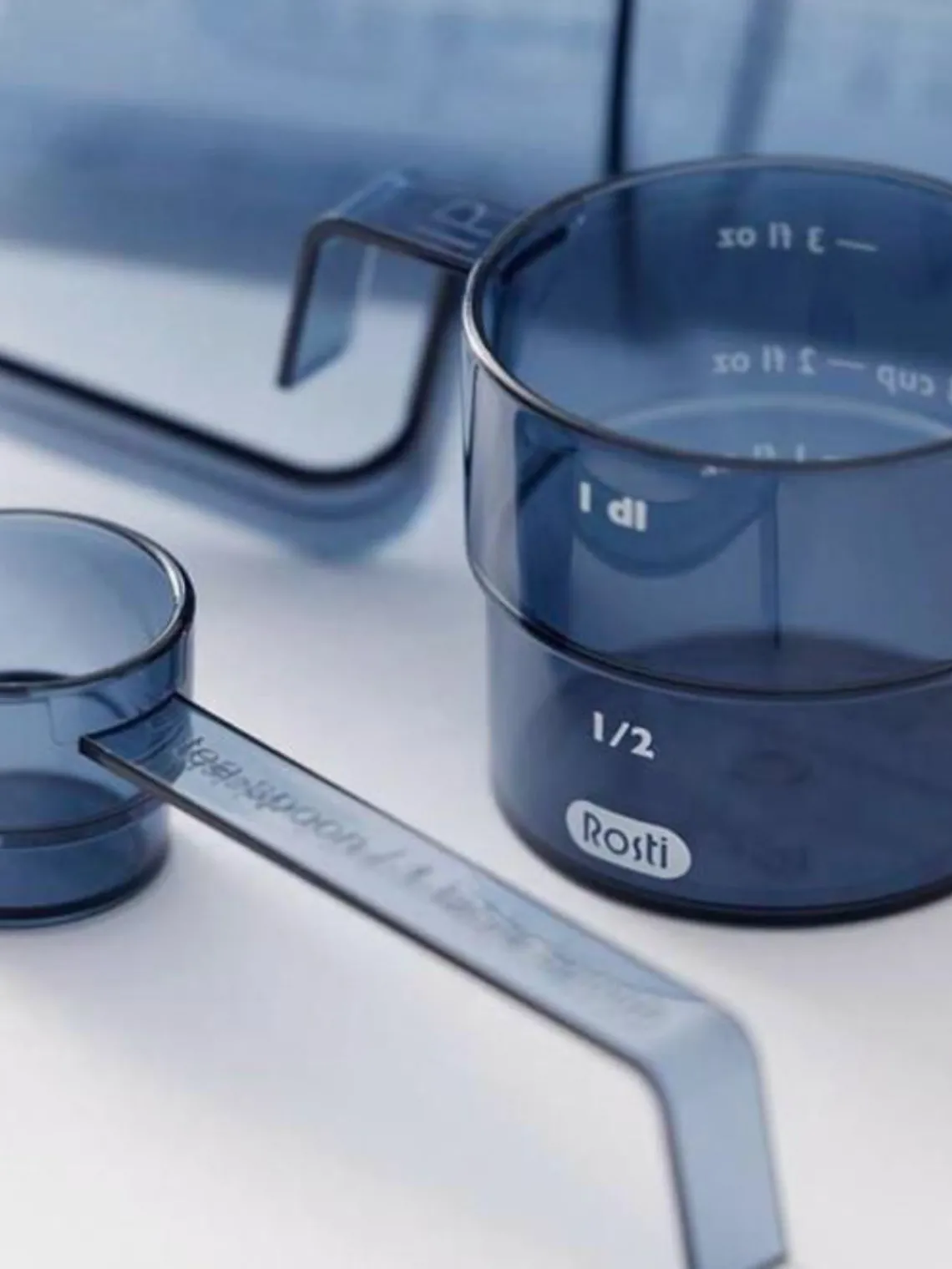 Utensilios De Cocina>Rosti Vasos medidores con cuchara Mensura, 3 pzas. Azul transparente