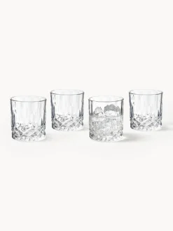 Sale Vasos old fashioned con relieve de cristal George, 4 uds. Vasos|Vajillas Completas