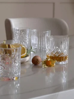 Vasos old fashioned de cristal con relieve Bichiera, 4 uds. Copas De Cóctel|Vajillas Completas