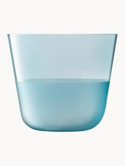 Vasos|Vajillas Completas>Lsa International Vasos pintados a mano Arc, 2 uds. Azul transparente, azul claro