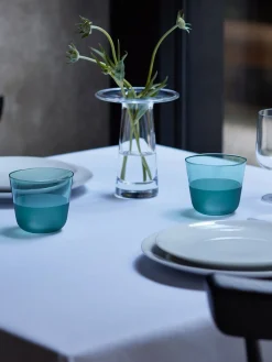 Vasos|Vajillas Completas>Lsa International Vasos pintados a mano Arc, 2 uds. Azul transparente, azul claro