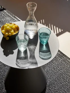 Vasos|Vajillas Completas>Villa D'Este Home Tivoli Vasos soplados con burbujas de aire Cancun, 6 uds. Tonos azules, tuquesas y grises transparentes