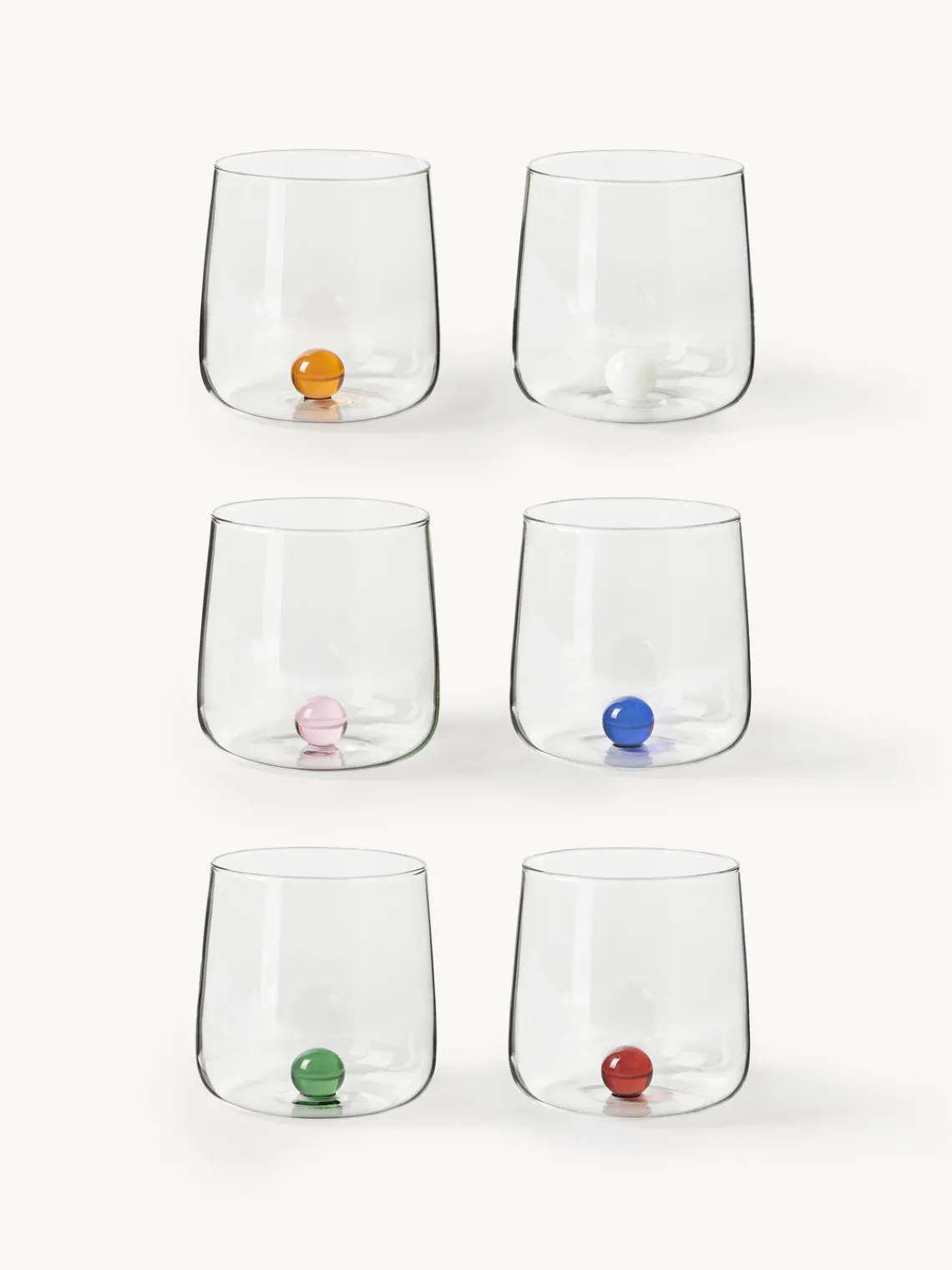 Vasos|Vajillas Completas>Zafferano Vasos soplados de vidrio borosilicato Bilia, 6 uds.