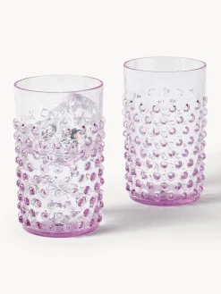Vasos|Vajillas Completas></noscript>ANNA VON LIPA Vasos soplados Hobnail, 6 uds. Lila transparente