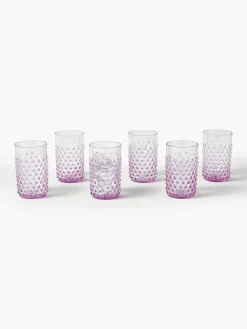 Vasos|Vajillas Completas></noscript>ANNA VON LIPA Vasos soplados Hobnail, 6 uds. Lila transparente