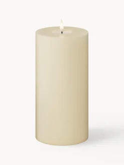 Velas Led|Velas Decorativas>Deluxe Homeart Vela LED artesanal para exterior Real Flame, 20 cm Blanco crema
