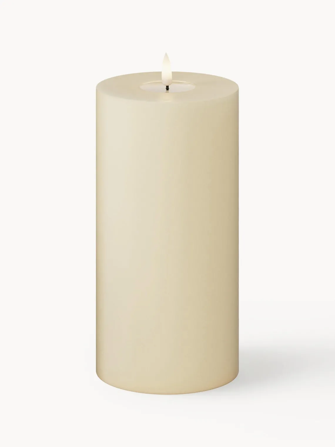 Velas Led|Velas Decorativas>Deluxe Homeart Vela LED artesanal para exterior Real Flame, 20 cm Blanco crema