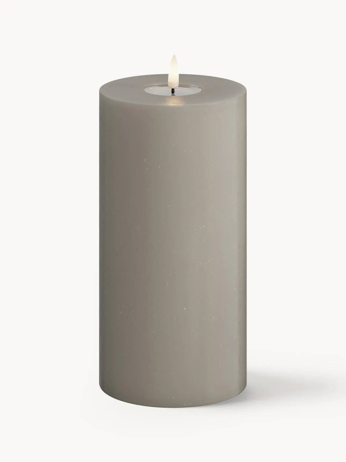 Velas Led|Velas Decorativas>Deluxe Homeart Vela LED artesanal para exterior Real Flame, 20 cm Greige