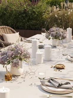 Velas Led|Velas Decorativas>Deluxe Homeart Vela LED artesanal Real Flame, 15 cm Blanco